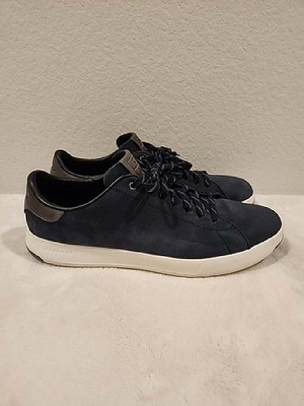 Cole Haan GrandPrø Tennis Sneakers Mens 10 Navy Lace Up Casual Dress